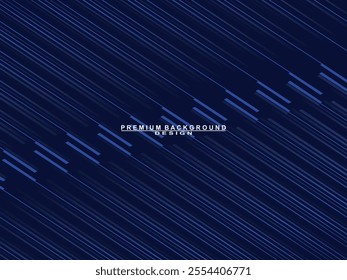 Premium background design with blue lines pattern. Vector horizontal template for digital luxury business banner, contemporary formal invitation, luxury voucher, prestigious gift certificate, etc.