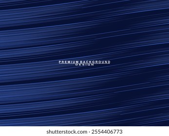 Premium background design with blue lines pattern. Vector horizontal template for digital luxury business banner, contemporary formal invitation, luxury voucher, prestigious gift certificate, etc.