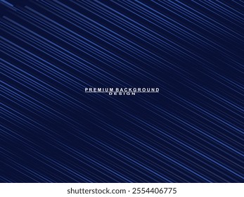 Premium background design with blue lines pattern. Vector horizontal template for digital luxury business banner, contemporary formal invitation, luxury voucher, prestigious gift certificate, etc.