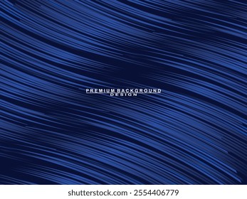 Premium background design with blue lines pattern. Vector horizontal template for digital luxury business banner, contemporary formal invitation, luxury voucher, prestigious gift certificate, etc.