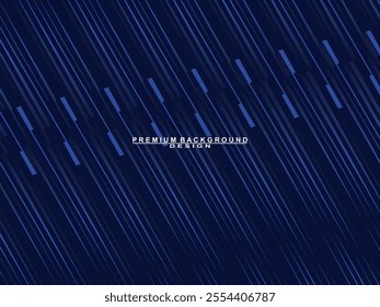 Premium background design with blue lines pattern. Vector horizontal template for digital luxury business banner, contemporary formal invitation, luxury voucher, prestigious gift certificate, etc.