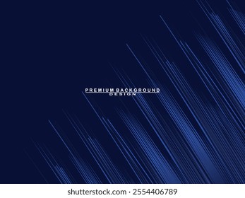 Premium background design with blue lines pattern. Vector horizontal template for digital luxury business banner, contemporary formal invitation, luxury voucher, prestigious gift certificate, etc.