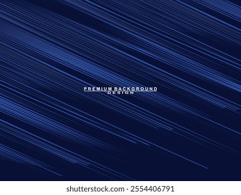 Premium background design with blue lines pattern. Vector horizontal template for digital luxury business banner, contemporary formal invitation, luxury voucher, prestigious gift certificate, etc.