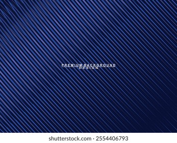 Premium background design with blue lines pattern. Vector horizontal template for digital luxury business banner, contemporary formal invitation, luxury voucher, prestigious gift certificate, etc.