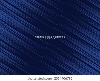 Premium background design with blue lines pattern. Vector horizontal template for digital luxury business banner, contemporary formal invitation, luxury voucher, prestigious gift certificate, etc.