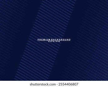 Premium background design with blue lines pattern. Vector horizontal template for digital luxury business banner, contemporary formal invitation, luxury voucher, prestigious gift certificate, etc.