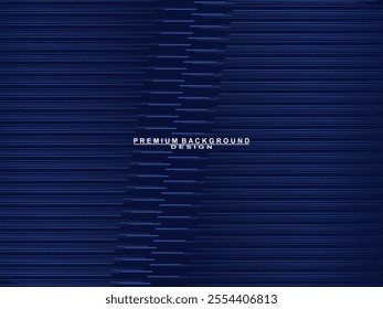 Premium background design with blue lines pattern. Vector horizontal template for digital luxury business banner, contemporary formal invitation, luxury voucher, prestigious gift certificate, etc.