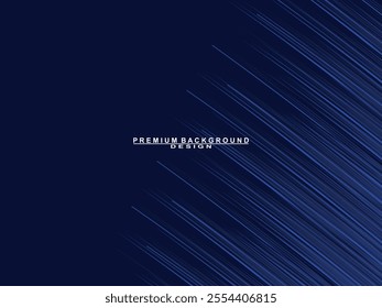 Premium background design with blue lines pattern. Vector horizontal template for digital luxury business banner, contemporary formal invitation, luxury voucher, prestigious gift certificate, etc.