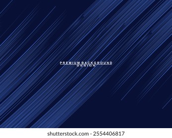 Premium background design with blue lines pattern. Vector horizontal template for digital luxury business banner, contemporary formal invitation, luxury voucher, prestigious gift certificate, etc.