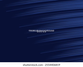 Premium background design with blue lines pattern. Vector horizontal template for digital luxury business banner, contemporary formal invitation, luxury voucher, prestigious gift certificate, etc.