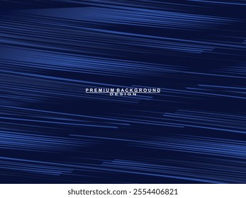 Premium background design with blue lines pattern. Vector horizontal template for digital luxury business banner, contemporary formal invitation, luxury voucher, prestigious gift certificate, etc.