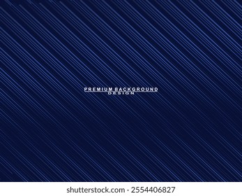 Premium background design with blue lines pattern. Vector horizontal template for digital luxury business banner, contemporary formal invitation, luxury voucher, prestigious gift certificate, etc.