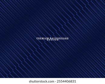 Premium background design with blue lines pattern. Vector horizontal template for digital luxury business banner, contemporary formal invitation, luxury voucher, prestigious gift certificate, etc.