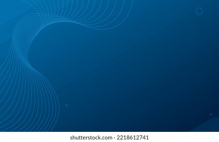 Premium Background Design with Blue Stripe Pattern. Vector Horizontal Template for Digital Lux Business Banner, Formal Invitation, Luxury Voucher, Prestigious Gift Certificate. Eps10 Vector