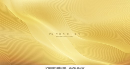 Premium background design with brownish yellow striped pattern (texture) in luxurious pastel colors. luxury invitations.