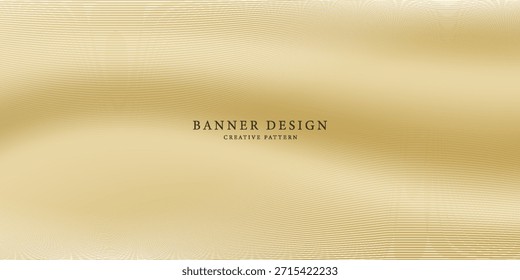 Diseño de fondo de Premium con patrón de línea diagonal contemporáneo en color dorado. Plantilla de oro Horizontal del Vector para el Anuncio de negocios, invitación formal, vale de lujo, certificado de regalo prestigioso