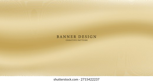 Premium background design with contemporary diagonal line pattern in gold colour. Vector horizontal gold template for business banner, formal invitation, luxury voucher, prestigious gift certificate