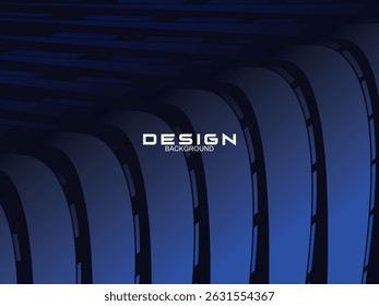 Premium background design with curved dark blue lines pattern. Vector horizontal template for digital luxury business banner, contemporary formal invitation, luxury voucher, prestigious gift certifica