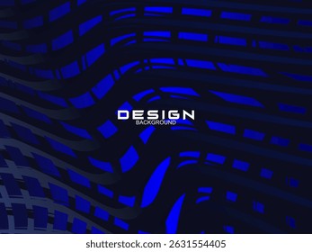 Premium-Hintergrund-Design mit gekrümmten dunkelblauen Linien Muster. Vektor horizontale Vorlage für digitale Luxus-Business-Banner, zeitgenössische formelle Einladung, Luxus-Gutschein, prestigeträchtiges Geschenk-Zertifikat