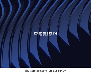 Premium background design with curved dark blue lines pattern. Vector horizontal template for digital luxury business banner, contemporary formal invitation, luxury voucher, prestigious gift certifica