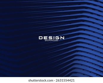 Premium background design with curved dark blue lines pattern. Vector horizontal template for digital luxury business banner, contemporary formal invitation, luxury voucher, prestigious gift certifica