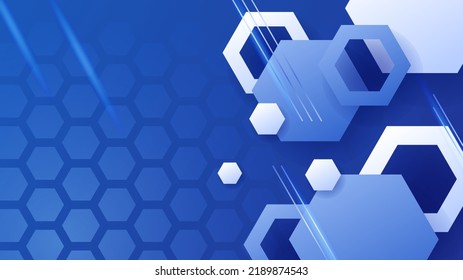 Premium background design with dark blue geoemtric pattern. Vector horizontal template for digital lux business banner, formal invitation, luxury voucher, prestigious gift certificate