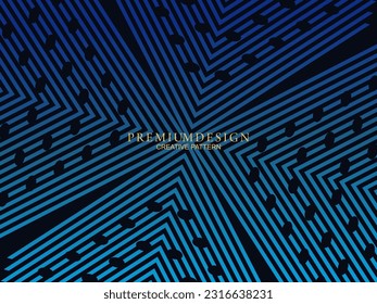 Premium background design with dark blue stripes pattern. Vector horizontal template, for digital lux business banners, contemporary formal invitations, luxury vouchers, gift certificates, etc.