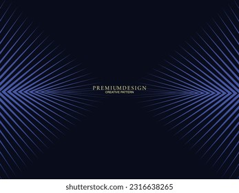 Diseño de fondo premium con estampado azul oscuro. Plantilla horizontal vectorial, para banners digitales lux business, invitaciones formales contemporáneas, vales de lujo, certificados de regalo, etc.