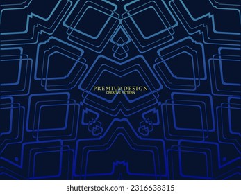 Premium background design with dark blue stripes pattern. Vector horizontal template, for digital lux business banners, contemporary formal invitations, luxury vouchers, gift certificates, etc.