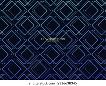 Diseño de fondo premium con estampado azul oscuro. Plantilla horizontal vectorial, para banners digitales lux business, invitaciones formales contemporáneas, vales de lujo, certificados de regalo, etc.
