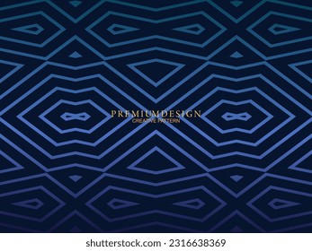 Diseño de fondo premium con estampado azul oscuro. Plantilla horizontal vectorial, para banners digitales lux business, invitaciones formales contemporáneas, vales de lujo, certificados de regalo, etc.