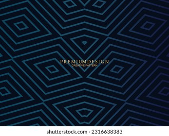Premium background design with dark blue stripes pattern. Vector horizontal template, for digital lux business banners, contemporary formal invitations, luxury vouchers, gift certificates, etc.
