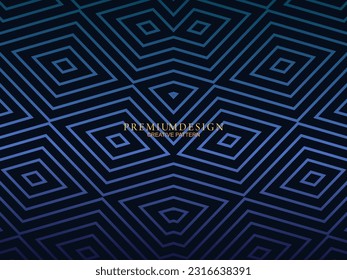 Premium background design with dark blue stripes pattern. Vector horizontal template, for digital lux business banners, contemporary formal invitations, luxury vouchers, gift certificates, etc.