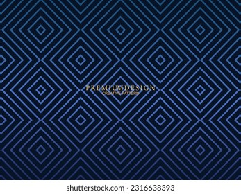 Diseño de fondo premium con estampado azul oscuro. Plantilla horizontal vectorial, para banners digitales lux business, invitaciones formales contemporáneas, vales de lujo, certificados de regalo, etc.