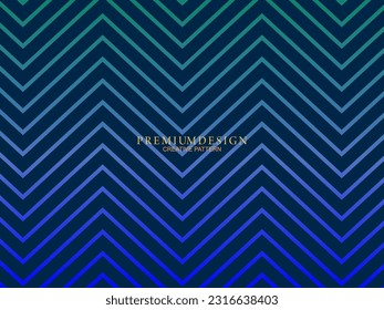 Premium-Hintergrund-Design mit dunkelblauen Streifen Muster. Horizontale Vektorvorlage für digitale Lux-Business-Banner, zeitgenössische formale Einladungen, Luxusgutscheine, Geschenkgutscheine, etc.