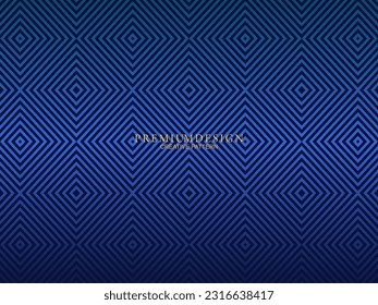 Diseño de fondo premium con estampado azul oscuro. Plantilla horizontal vectorial, para banners digitales lux business, invitaciones formales contemporáneas, vales de lujo, certificados de regalo, etc.
