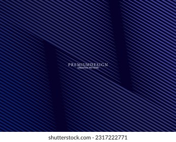 Diseño de fondo de primera calidad con motivos de lujo azul oscuro. Plantilla horizontal vectorial, para banners digitales lux business, invitaciones formales contemporáneas, vales de lujo, certificados de regalo, etc.