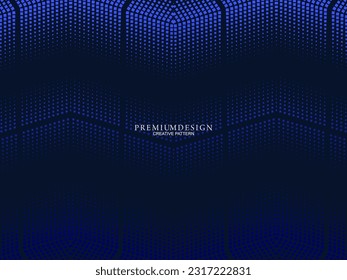 Premium background design with dark blue luxury motif. Vector horizontal template, for digital lux business banners, contemporary formal invitations, luxury vouchers, gift certificates, etc.