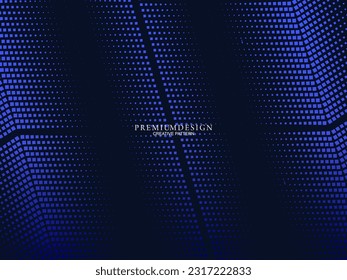 Diseño de fondo de primera calidad con motivos de lujo azul oscuro. Plantilla horizontal vectorial, para banners digitales lux business, invitaciones formales contemporáneas, vales de lujo, certificados de regalo, etc.