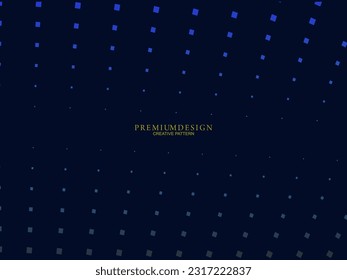 Premium background design with dark blue luxury motif. Vector horizontal template, for digital lux business banners, contemporary formal invitations, luxury vouchers, gift certificates, etc.