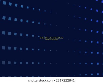 Diseño de fondo de primera calidad con motivos de lujo azul oscuro. Plantilla horizontal vectorial, para banners digitales lux business, invitaciones formales contemporáneas, vales de lujo, certificados de regalo, etc.