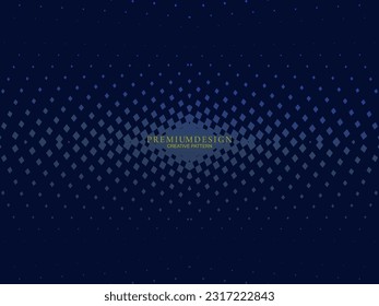 Diseño de fondo de primera calidad con motivos de lujo azul oscuro. Plantilla horizontal vectorial, para banners digitales lux business, invitaciones formales contemporáneas, vales de lujo, certificados de regalo, etc.