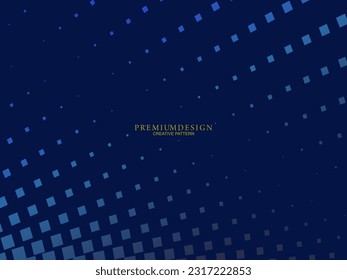 Premium-Hintergrund-Design mit dunkelblauem Luxusmotiv. Horizontale Vektorvorlage für digitale Lux-Business-Banner, zeitgenössische formale Einladungen, Luxusgutscheine, Geschenkgutscheine, etc.