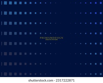 Premium background design with dark blue luxury motif. Vector horizontal template, for digital lux business banners, contemporary formal invitations, luxury vouchers, gift certificates, etc.