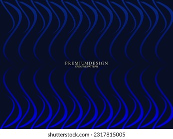 Premium-Hintergrund-Design mit dunkelblauem Luxusmotiv. Horizontale Vektorvorlage für digitale Lux-Business-Banner, zeitgenössische formale Einladungen, Luxusgutscheine, Geschenkgutscheine, etc.