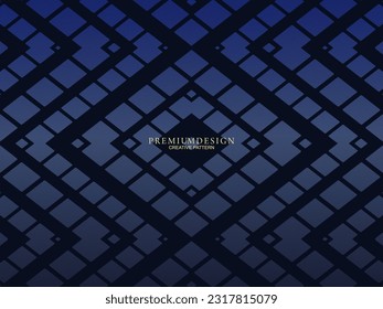 Premium background design with dark blue luxury motif. Vector horizontal template, for digital lux business banners, contemporary formal invitations, luxury vouchers, gift certificates, etc.