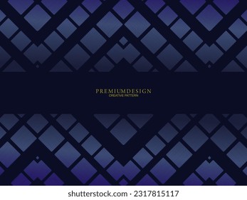 Diseño de fondo de primera calidad con motivos de lujo azul oscuro. Plantilla horizontal vectorial, para banners digitales lux business, invitaciones formales contemporáneas, vales de lujo, certificados de regalo, etc.