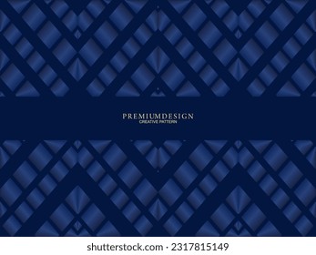 Diseño de fondo de primera calidad con motivos de lujo azul oscuro. Plantilla horizontal vectorial, para banners digitales lux business, invitaciones formales contemporáneas, vales de lujo, certificados de regalo, etc.