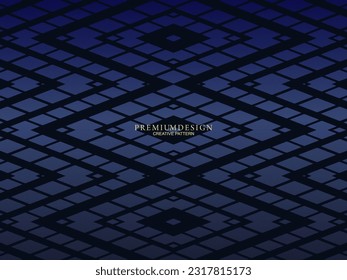 Premium background design with dark blue luxury motif. Vector horizontal template, for digital lux business banners, contemporary formal invitations, luxury vouchers, gift certificates, etc.