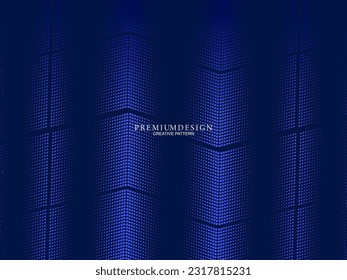 Premium-Hintergrund-Design mit dunkelblauem Luxusmotiv. Horizontale Vektorvorlage für digitale Lux-Business-Banner, zeitgenössische formale Einladungen, Luxusgutscheine, Geschenkgutscheine, etc.